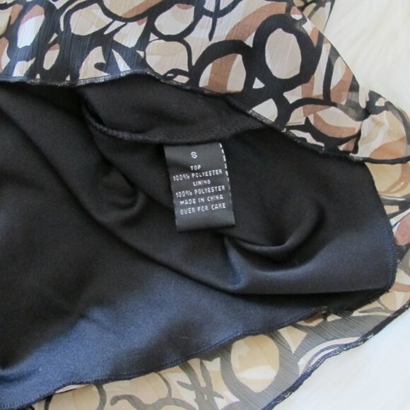 BCX | Y2K Espresso Sweetheart Neckline Patterned Dress - Picture 2 of 6